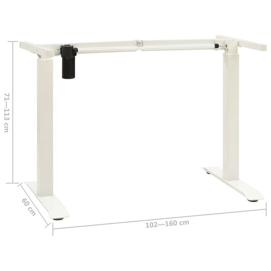 Zit-Stabureauframe Elektrisch Gemotoriseerd Wit