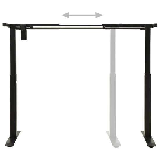 Zit-Stabureauframe Elektrisch Gemotoriseerd Zwart