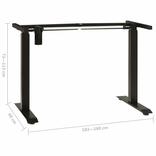Zit-Stabureauframe Elektrisch Gemotoriseerd Zwart