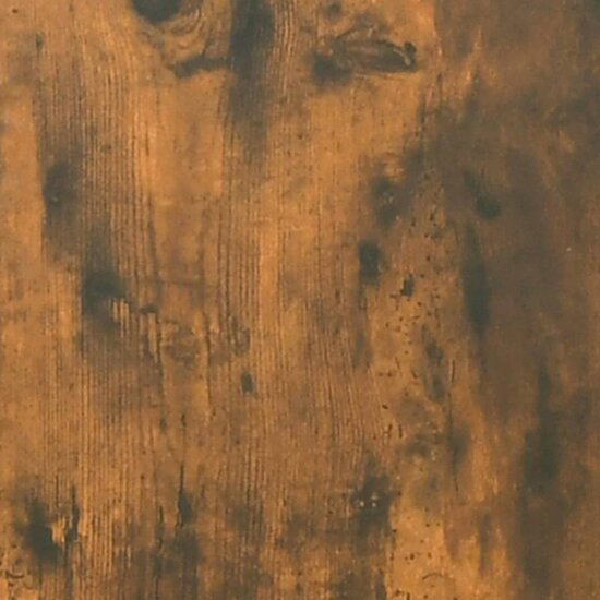 Bureau met bijzetkast bewerkt hout gerookt eikenkleurig