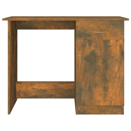 Bureau 100x50x76 cm bewerkt hout gerookt eikenkleurig