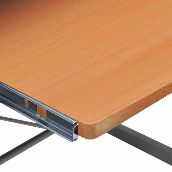Hoekbureau 132x112x99 cm bewerkt hout bruin