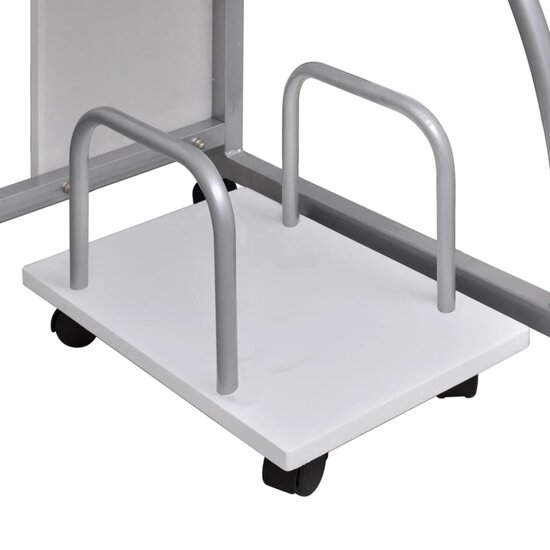 Computerbureau 110x52x88,5 cm bewerkt hout wit