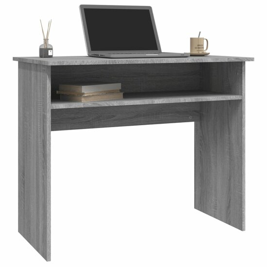 Bureau 90x50x74 cm bewerkt hout grijs sonoma eikenkleurig