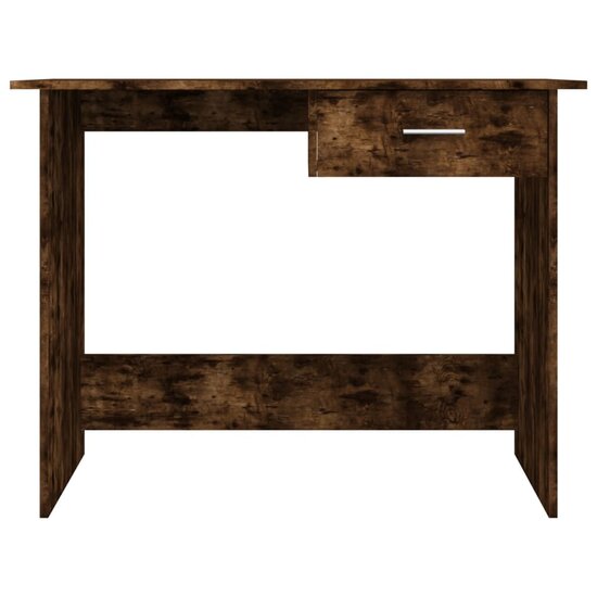 Bureau 100x50x76 cm bewerkt hout gerookt eikenkleurig