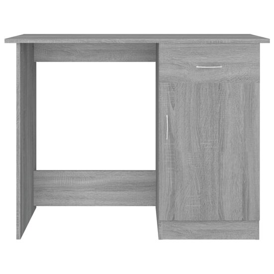 Bureau 100x50x76 cm bewerkt hout grijs sonoma eikenkleurig