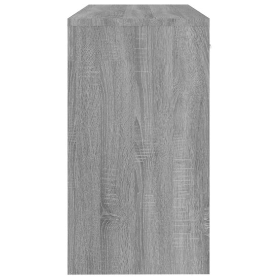 Bureau met kast en lade 100x40x73 cm bewerkt hout grijs sonoma