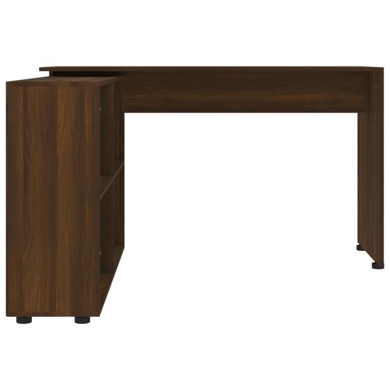 Hoekbureau Bewerkt Hout bruin eikenkleur