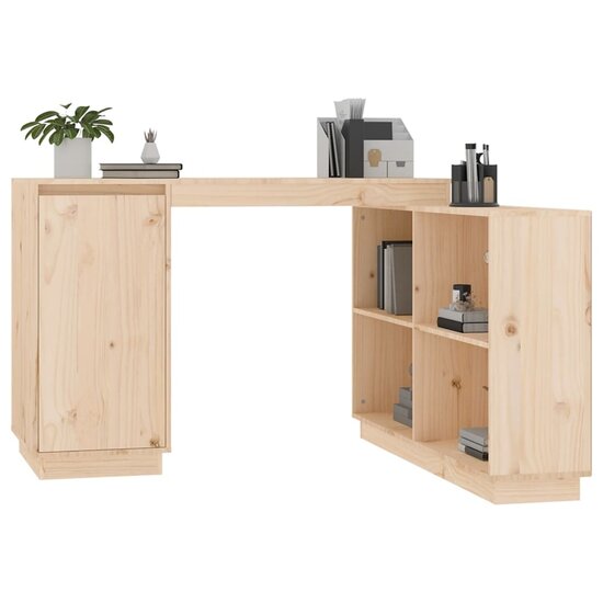 Bureau 110X50X75 Cm Massief Grenenhout Naturel