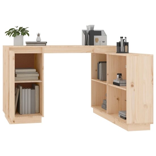 Bureau 110X50X75 Cm Massief Grenenhout Naturel