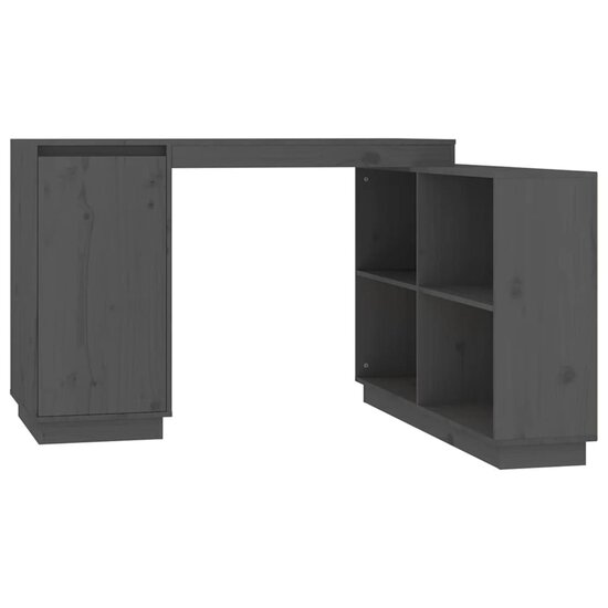 Bureau 110X50X75 Cm Massief Grenenhout Grijs