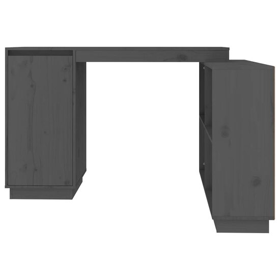 Bureau 110X50X75 Cm Massief Grenenhout Grijs