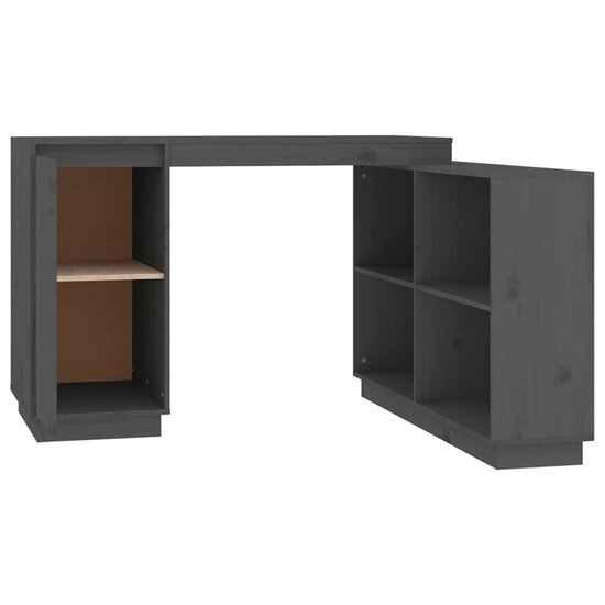 Bureau 110X50X75 Cm Massief Grenenhout Grijs