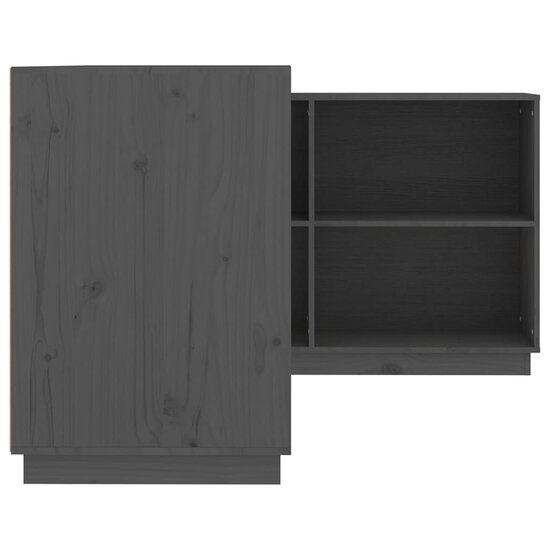 Bureau 110X50X75 Cm Massief Grenenhout Grijs