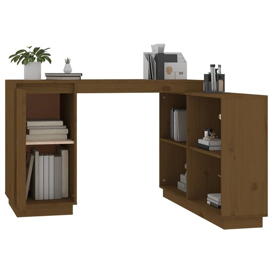 Bureau 110X50X75 Cm Massief Grenenhout Honingbruin