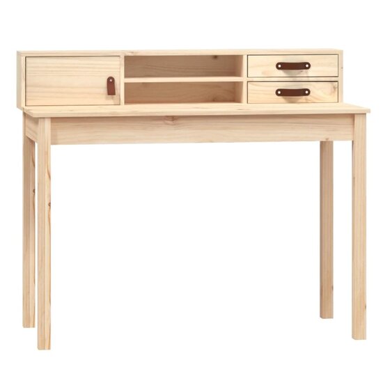 Bureau 110X50X93 Cm Massief Grenenhout Naturel