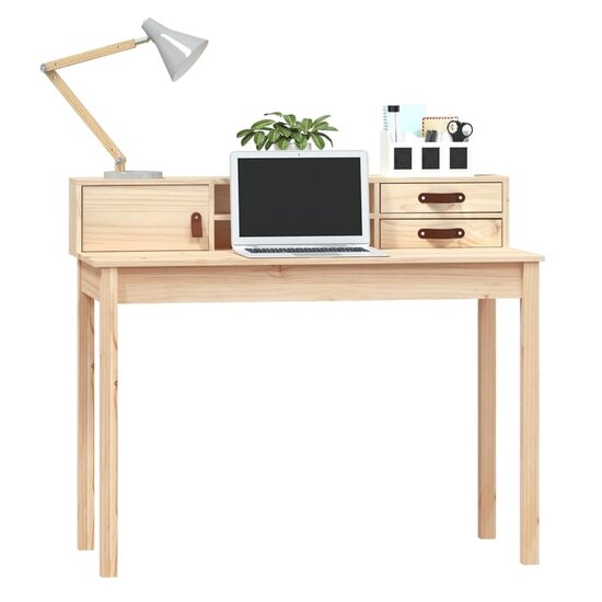 Bureau 110X50X93 Cm Massief Grenenhout Naturel