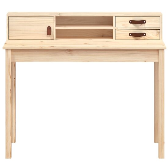 Bureau 110X50X93 Cm Massief Grenenhout Naturel