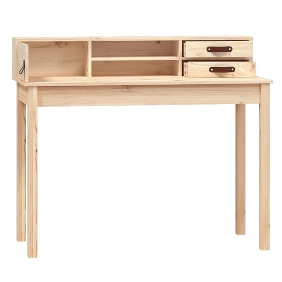 Bureau 110X50X93 Cm Massief Grenenhout Naturel