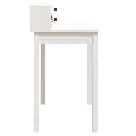 Bureau 110x50x93 cm massief grenenhout wit