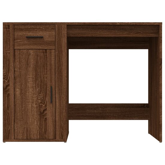 Bureau 100x49x75 cm bewerkt hout bruin eikenkleur