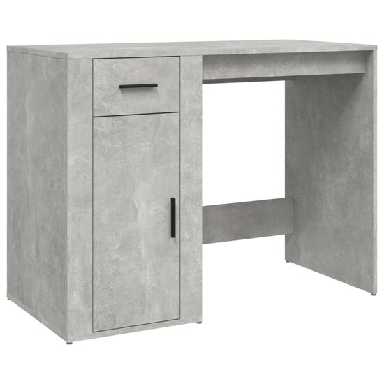 Bureau 100X49X75 Cm Bewerkt Hout Betongrijs