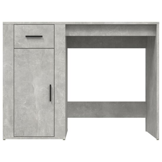 Bureau 100X49X75 Cm Bewerkt Hout Betongrijs