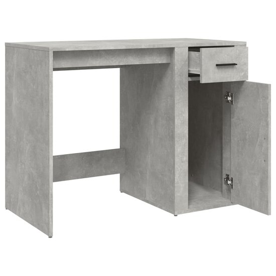 Bureau 100X49X75 Cm Bewerkt Hout Betongrijs