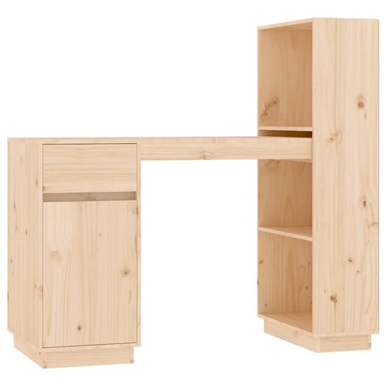 Bureau 110X53X117 Cm Massief Grenenhout Naturel