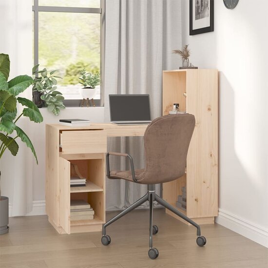 Bureau 110X53X117 Cm Massief Grenenhout Naturel