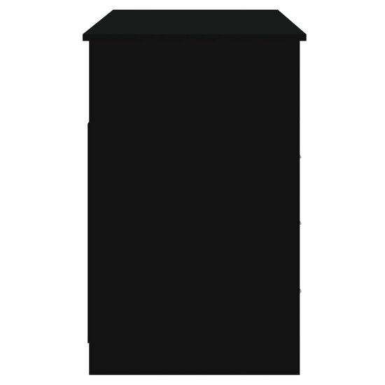 Bureau Met Lades 102X50X76 Cm Bewerkt Hout Zwart
