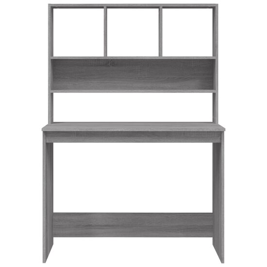 Bureau Met Schappen 102X45X148 Cm Bewerkt Hout Grijs sonoma