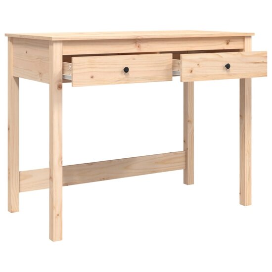 Bureau Met Lades 100X50X78 Cm Massief Grenenhout Naturel