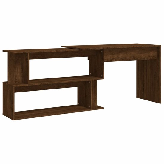 Hoekbureau 200X50X76 Cm Bewerkt Hout bruin eikenkleur