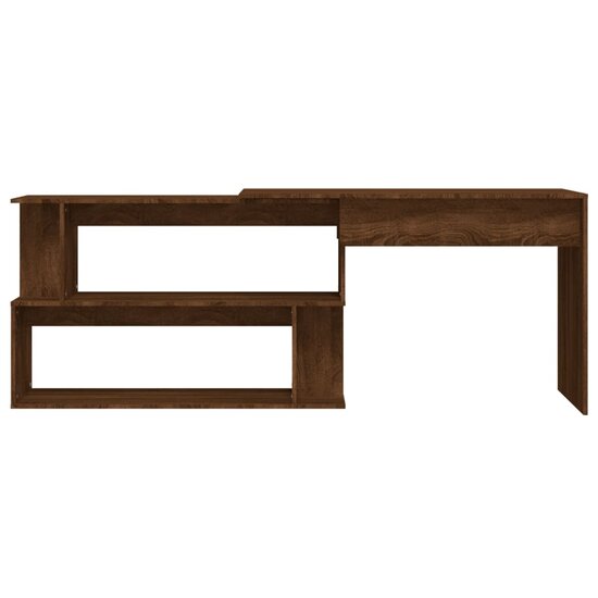 Hoekbureau 200X50X76 Cm Bewerkt Hout bruin eikenkleur
