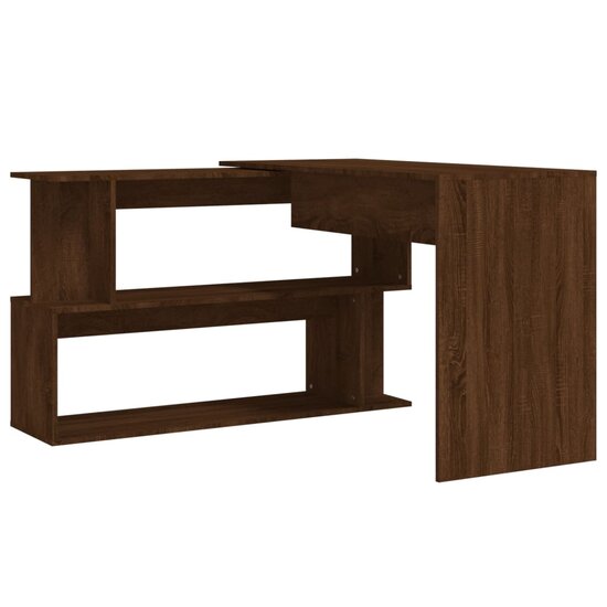 Hoekbureau 200X50X76 Cm Bewerkt Hout bruin eikenkleur