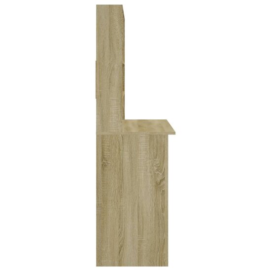 Bureau met schappen 102x45x148 bewerkt hout sonoma eikenkleur