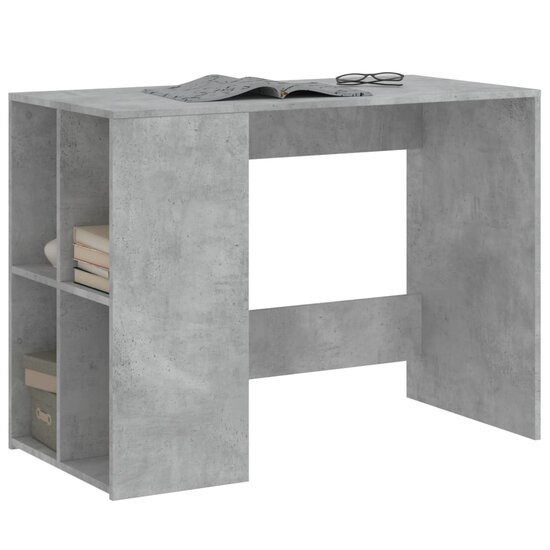 Bureau 102X50X75 Cm Bewerkt Hout Betongrijs