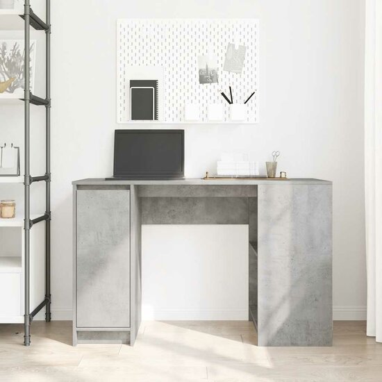 Bureau 120X42X76 Cm Spaanplaat Betongrijs