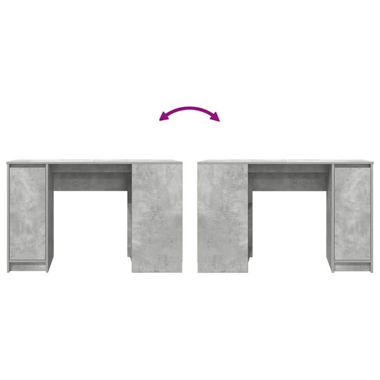 Bureau 120X42X76 Cm Spaanplaat Betongrijs