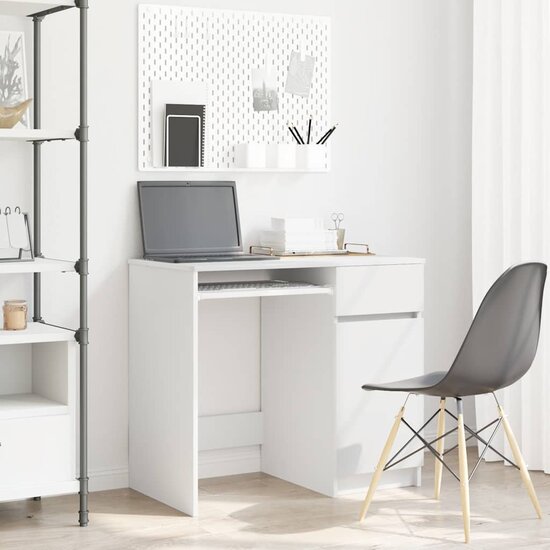 Bureau 86X49X76 Cm Spaanplaat Wit
