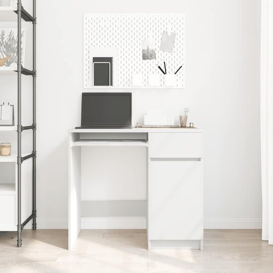 Bureau 86X49X76 Cm Spaanplaat Wit