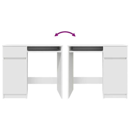 Bureau 86X49X76 Cm Spaanplaat Wit