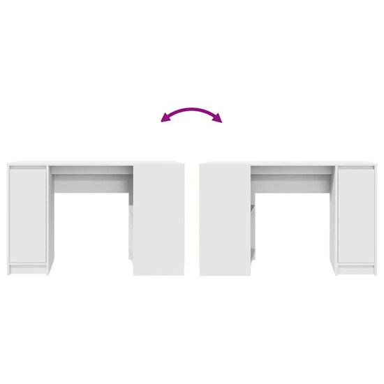 Bureau 120X42X76 Cm Spaanplaat Wit