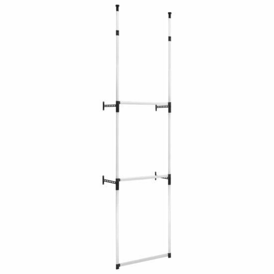 Kledingkastsysteem Met Stangen Telescopisch Aluminium