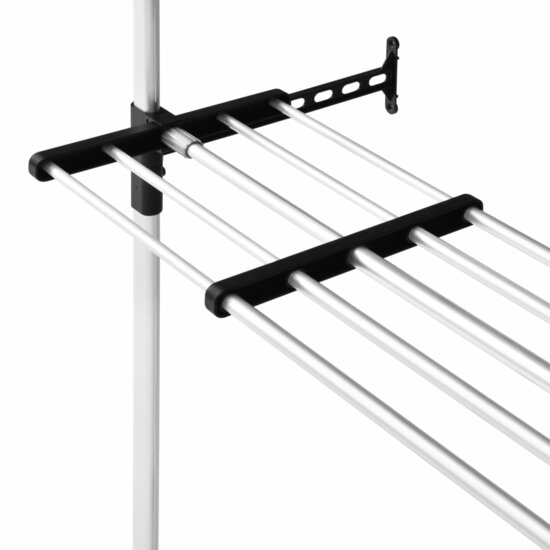 Kledingkastsysteem met stangen en schap telescopisch aluminium Home