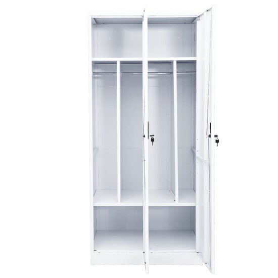 Kledingkast 80X50X180 Cm Staal Wit