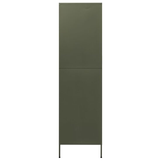 Kledingkast 90X50X180 Cm Staal Olijfgroen
