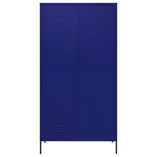 Kledingkast 90x50x180 cm staal marineblauw