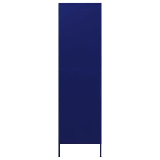 Kledingkast 90x50x180 cm staal marineblauw